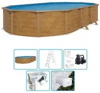 Piscina Fuori Terra Steelwood - 7,30 X 3,65 X H.1,20 M - Kit Base