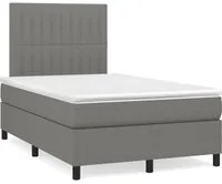 Letto a Molle Materasso e LED Grigio Scuro 120x190cm in Tessutocod mxl 91841