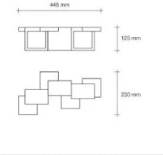 Side parete 3 luci up/down