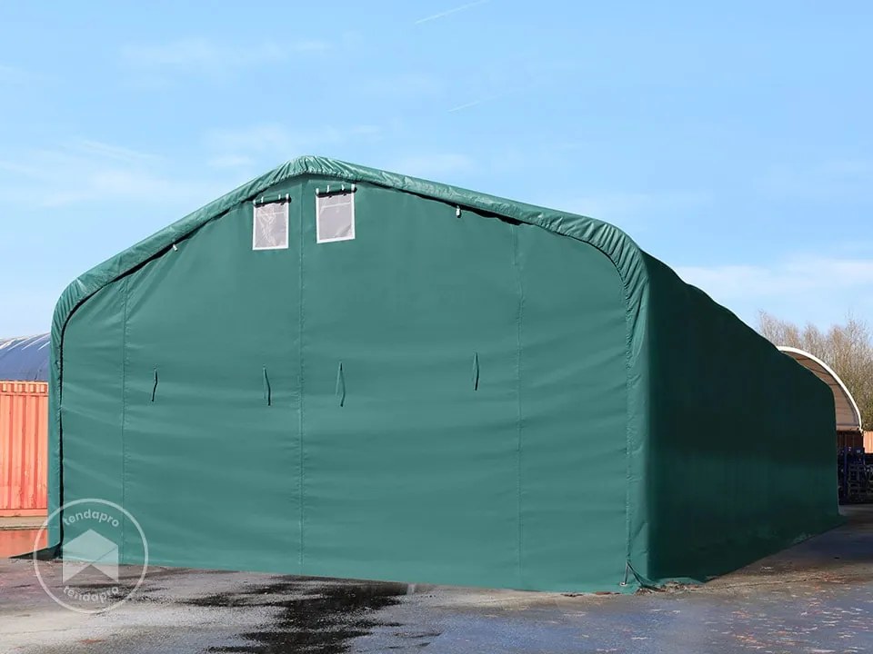 TOOLPORT 6x36m tendostruttura altezza 2,6m, PRIMEtex 2300, verde scuro, senza statica - (49521)