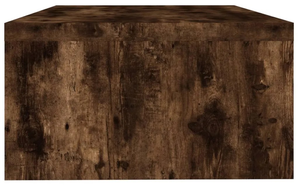 Supporto per monitor rovere fumo 42x24x13 cm legno multistrato
