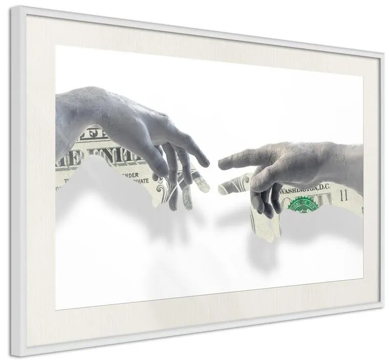 Poster  Touch of Money  Cornice Quadri Cornice nera con pass-partout, Larghezza x Altezza Home decor 90x60