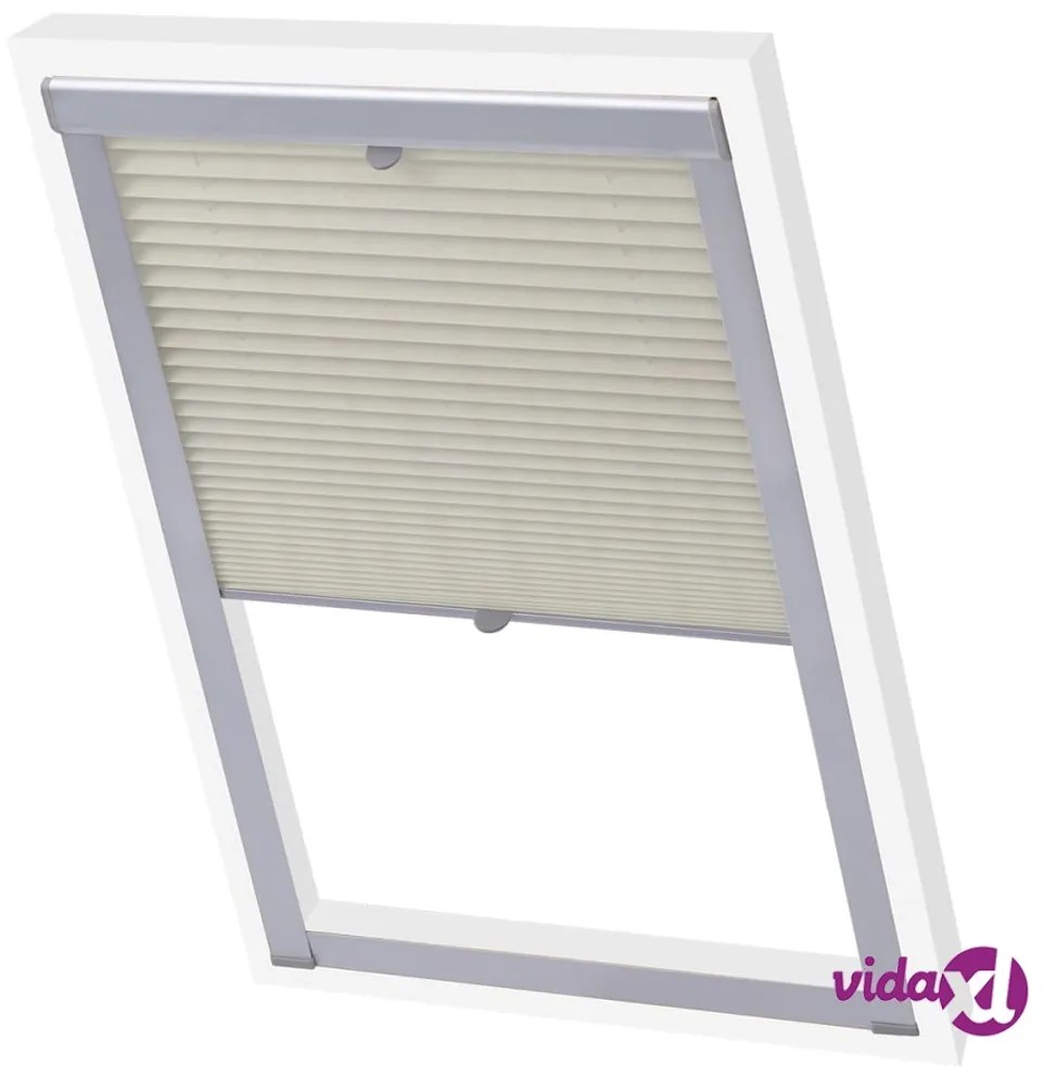 vidaXL Tenda Plissettata Oscurante Crema CK04