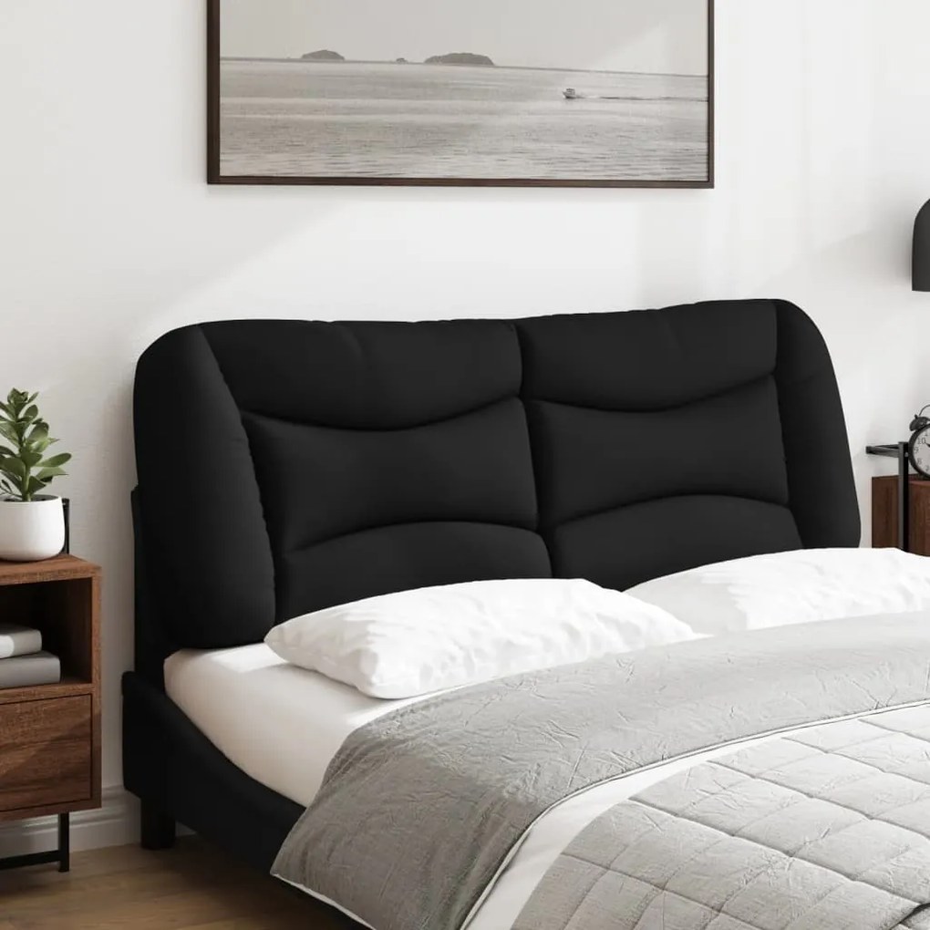 Cuscino testiera nero 140 cm in tessuto