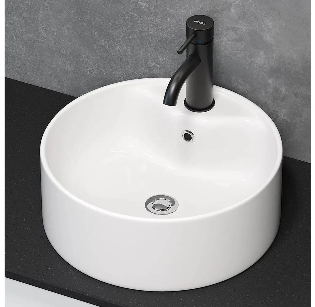 BATH DELUXE 06-038-09-11-00 - Lavabo da appoggio VIKEDAL Ø 38 cm ceramica/bianco
