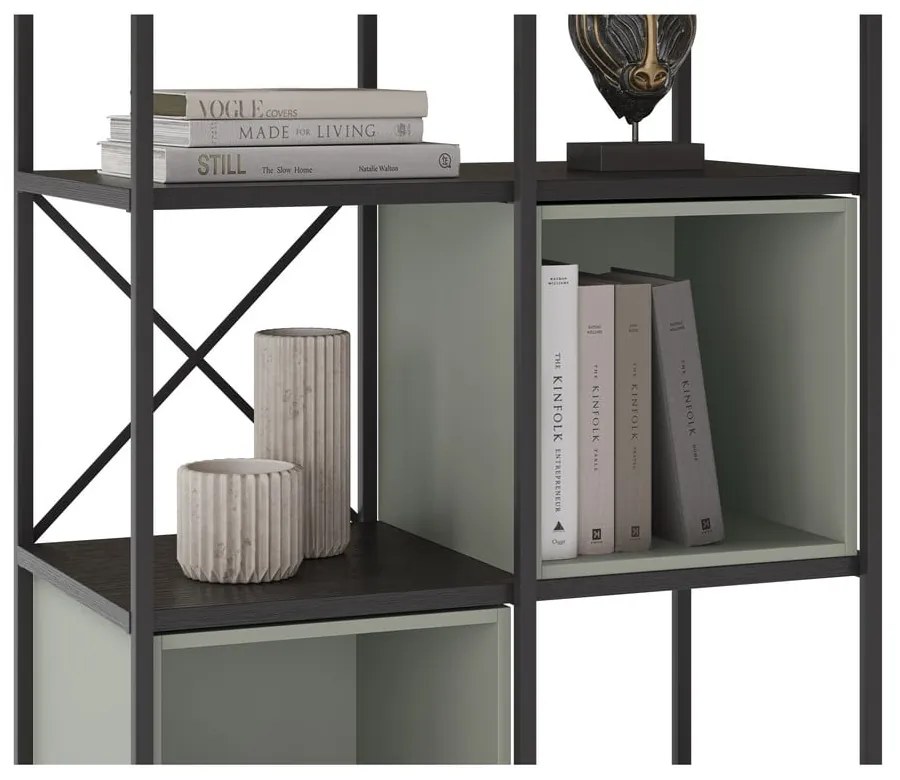 Libreria verde-nera 71x179 cm Anya - Marckeric