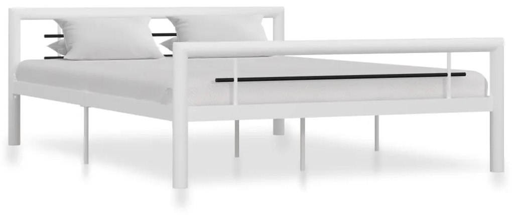 Giroletto Bianco E Nero İn Metallo 160x200 Cm /
