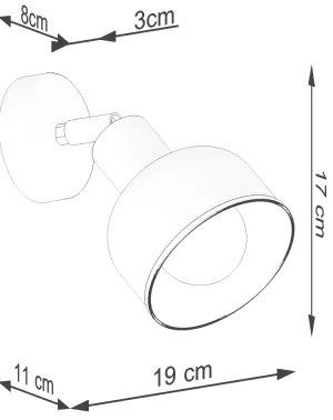 Sollux SL.1316 - Faretto da parete ELBA 1xE27/15W/230V nero