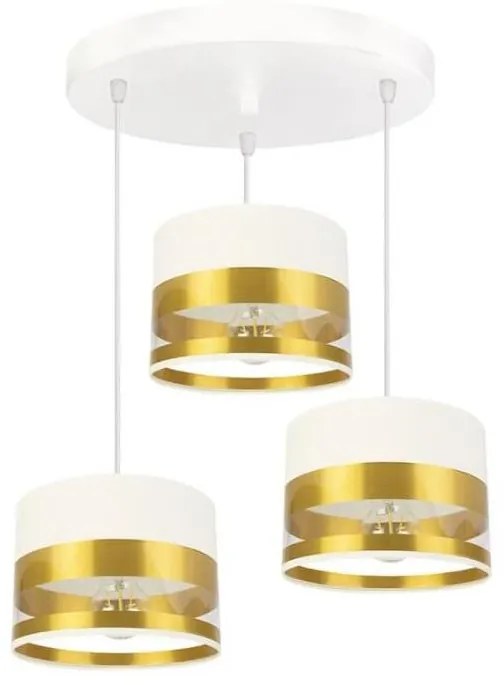 Lampadario su filo MILO 3xE27/60W/230V dorato