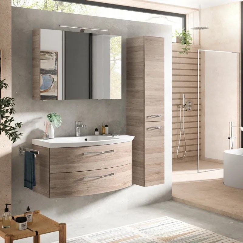 Mobile da bagno sospeso Cassca di Pelipal L 99 x H 48 x P 46.2 cm rovere sanremo, 2 cassetti