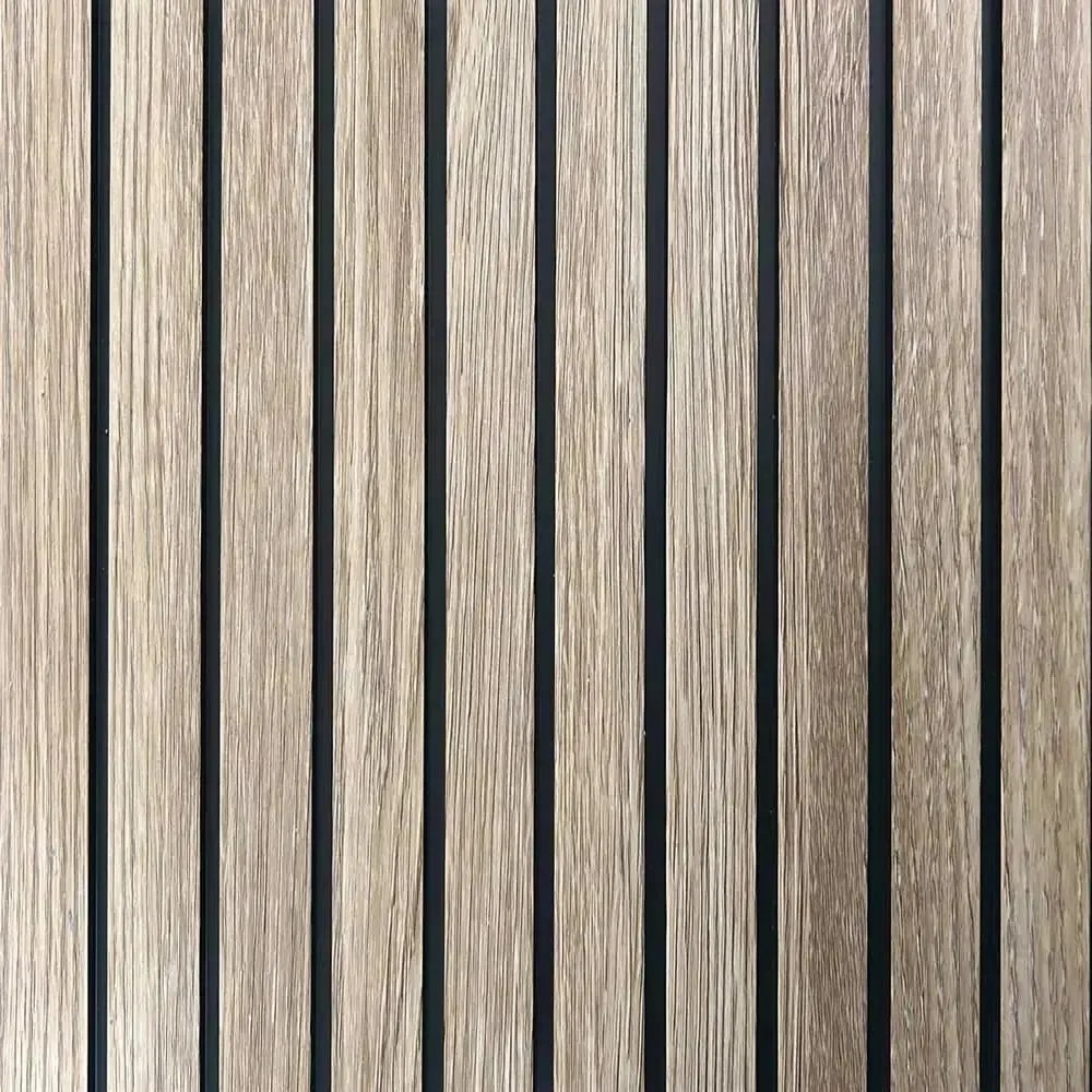 Pannello Murale in PVC con Doghe Effetto Legno 3D, Rovere