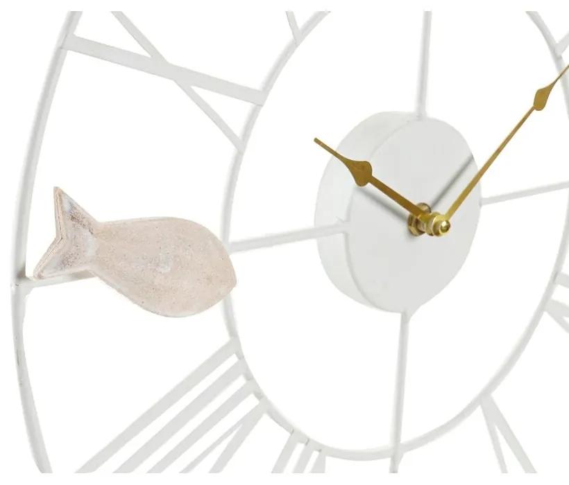 Orologio da Parete DKD Home Decor Metallo MDF Bianco Spirali (39 x 3,5 x 39 cm)