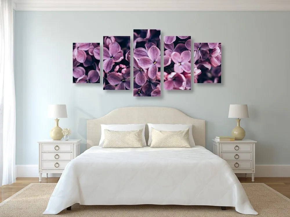 Quadri 5 pezzi – Fiori lilla