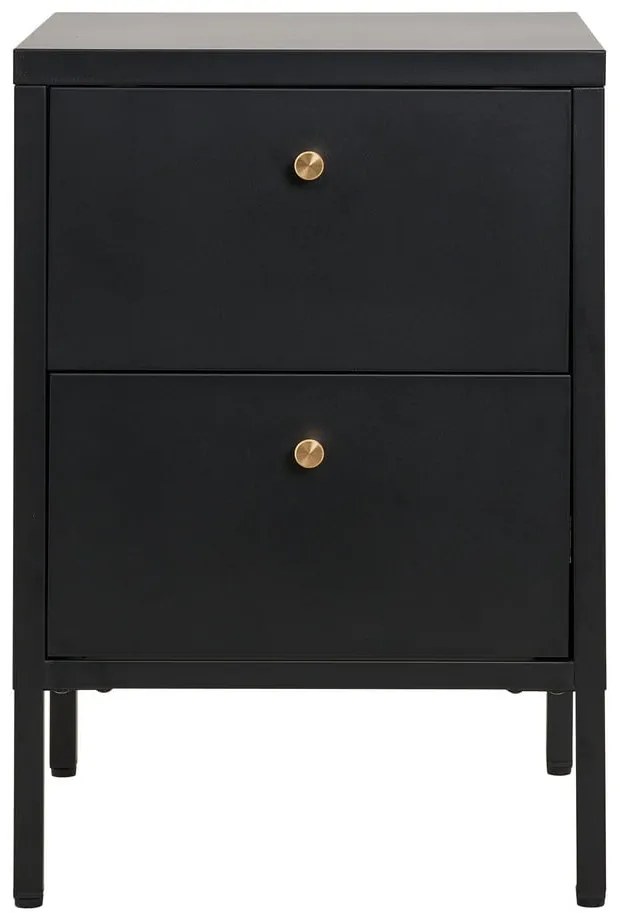 Comodino in metallo nero Dalby - House Nordic