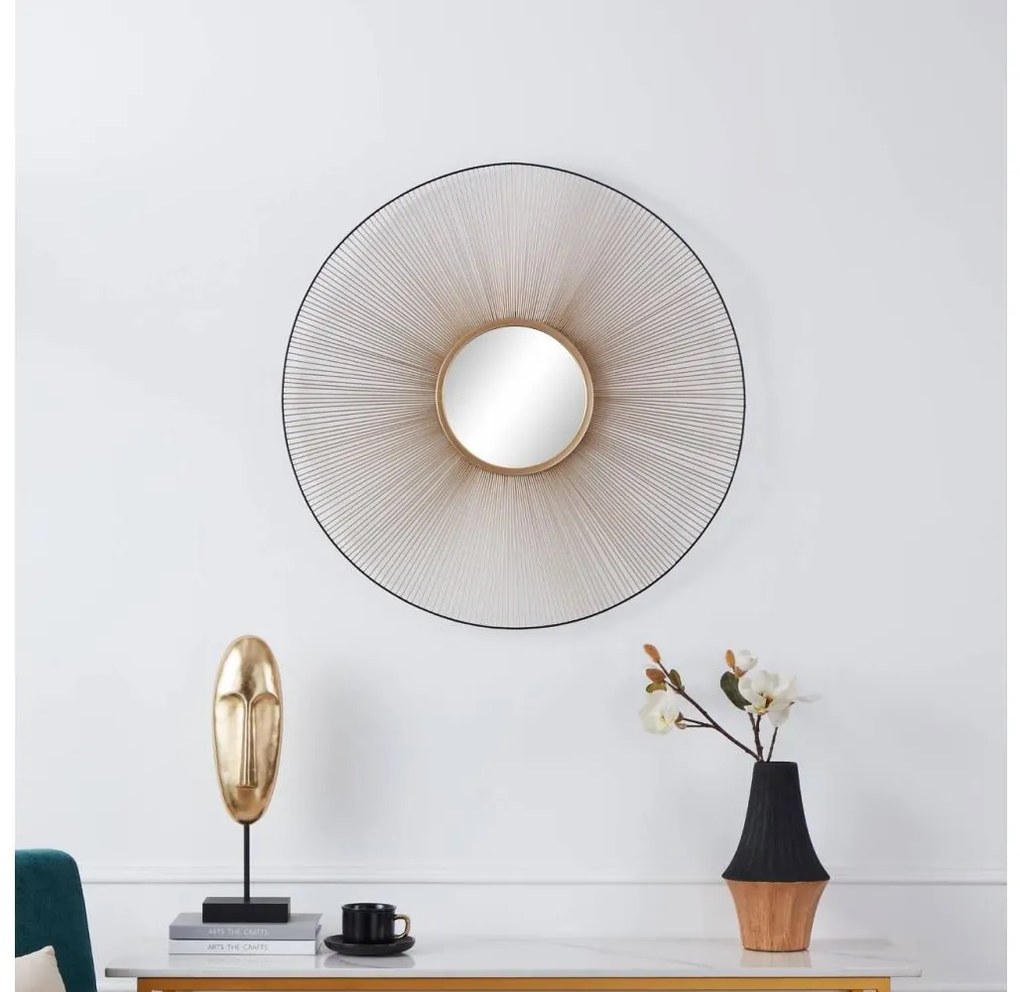 Eglo 425033 - Specchio da parete ESASHI Ø 76 cm oro/nero