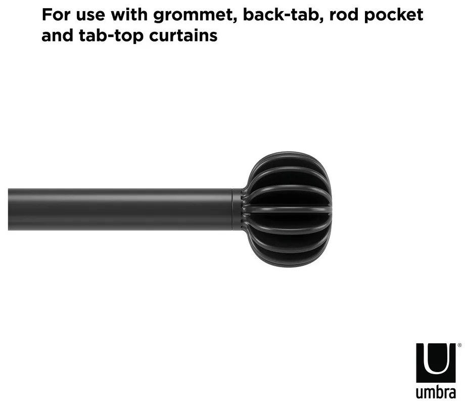 Mantovana estensibile in acciaio 107 - 305 cm Finn - Umbra