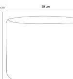 Pouf RABO Ø 58 cm antracite