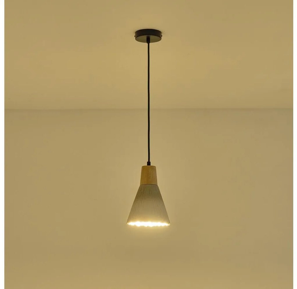 Lampadario a sospensione con filo 1xE27/15W/230V color crema