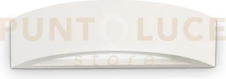 Soda applique in gesso bianco biemissione ip20 1 luce attacco e14 30cm
