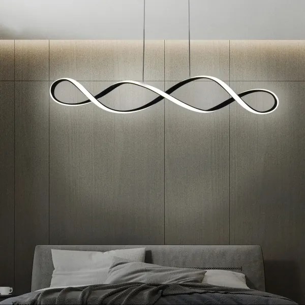 Lampadario LED a sospensione con filo INFINITO LED/34W/230V nero