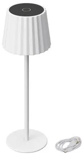 Lampada da Tavolo Ricaricabile 2.2W IP54 CCT Dimmerabile - Bianco Rigato