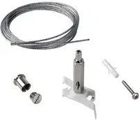 Kit Sospensione Senza Rosone Link Metallo Bianco 3M