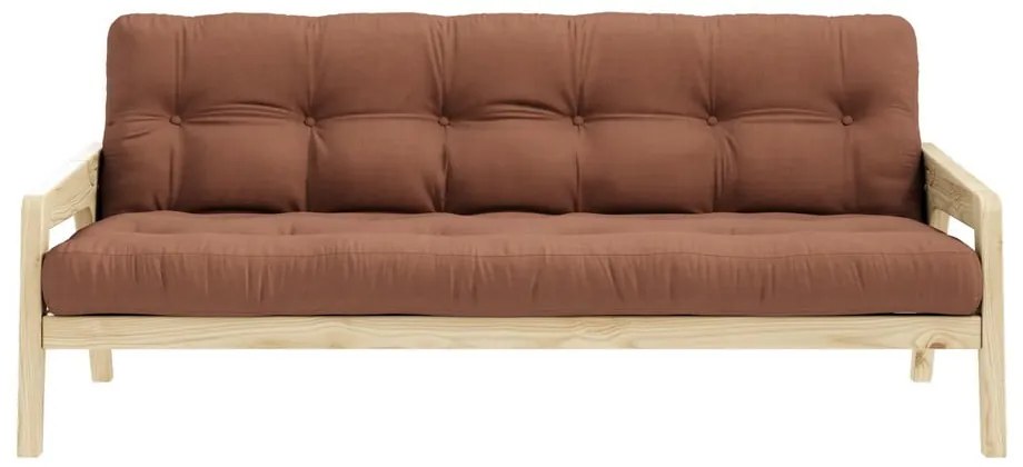 Divano letto arancione/marrone 204 cm Grab - Karup Design