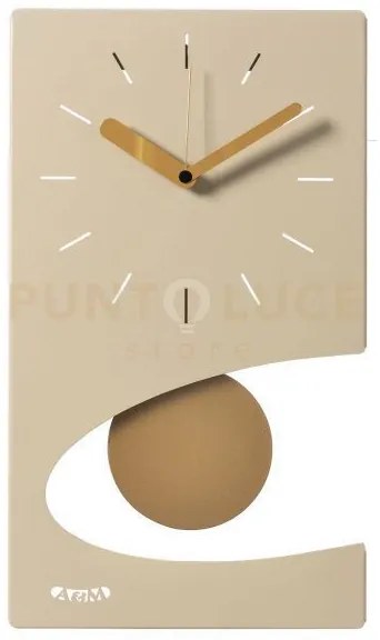 Orologio da parete di design moderno eclipse pendolo crema