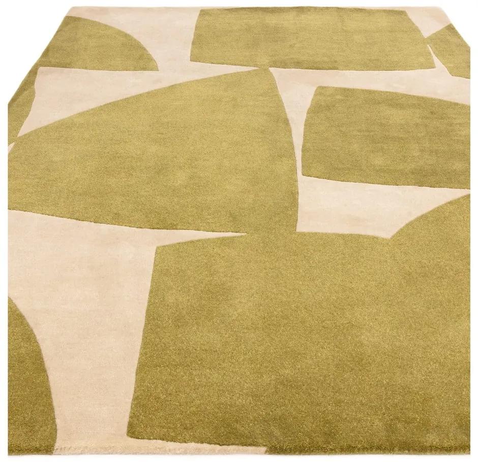 Tappeto verde in fibra riciclata tessuta a mano 120x170 cm Romy - Asiatic Carpets