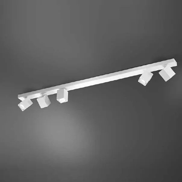 Perenz Oddy • faretto / plafoniera orientabile in alluminio — varianti 12×6, 60×6, 120×6, 200×6 cm, bianco opaco / nero opaco