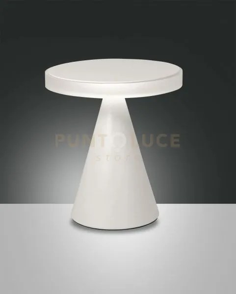 Neutra da tavolo bianca h.27cm a led 3000k - 12w - 1260 lm dimmerabile