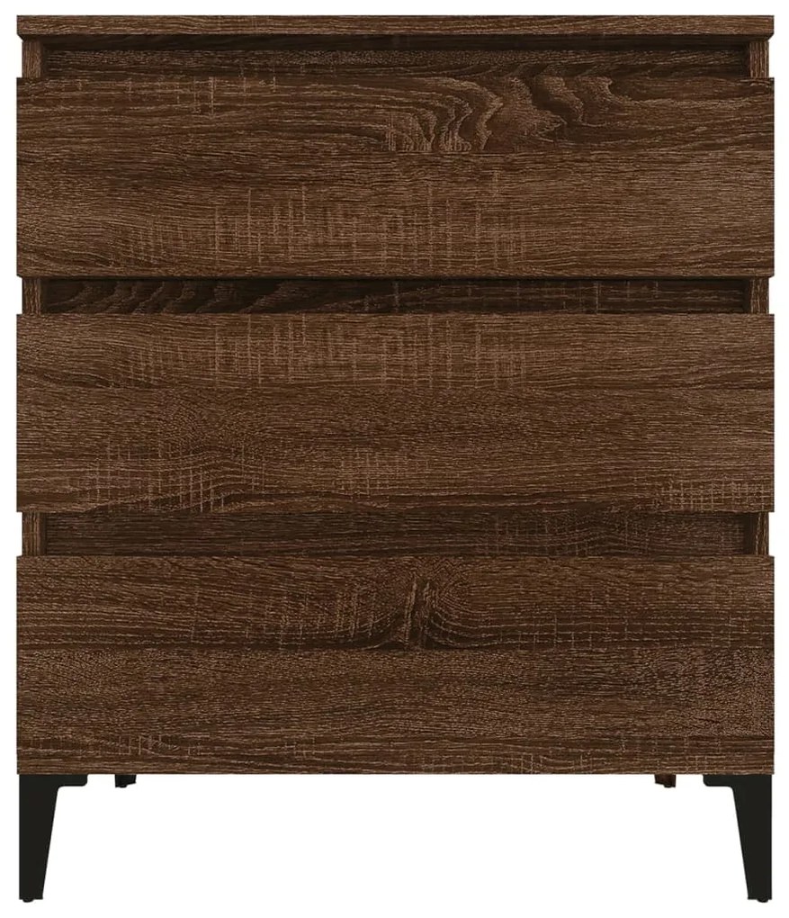 Credenza rovere marrone 60x35x70 cm in legno multistrato