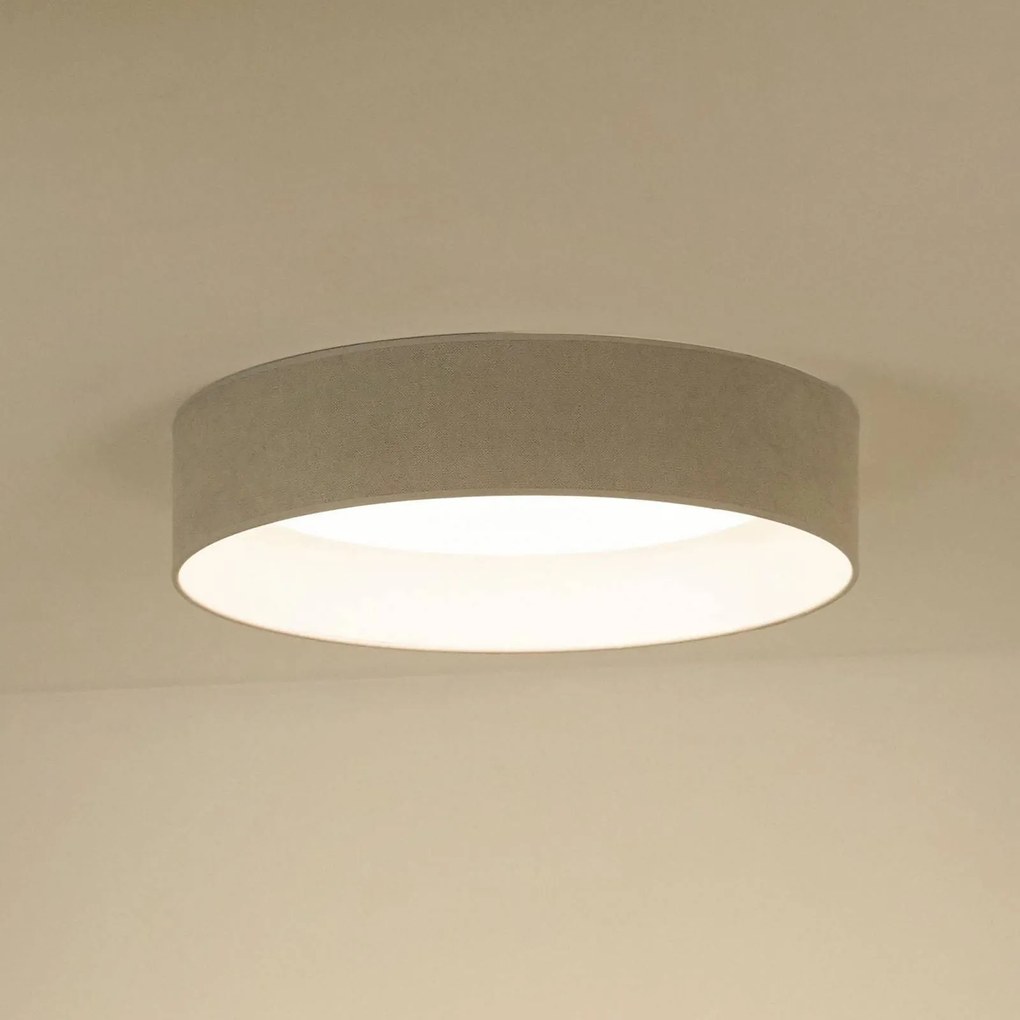Duolla Plafoniera LED Plafond, Soro grigio chiaro, Ø 45 cm, dimmerabile in 3 fasi