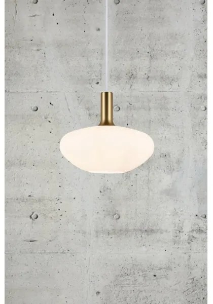 Nordlux - Lampadario a cavo ALTON 1xE27/60W/230V bianco/nero/ottone