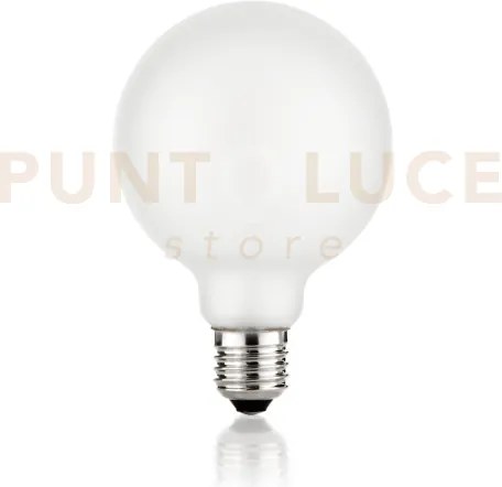 Lampadina attacco e27 in vetro globo bianca satinata 8 w 900 lm 300...