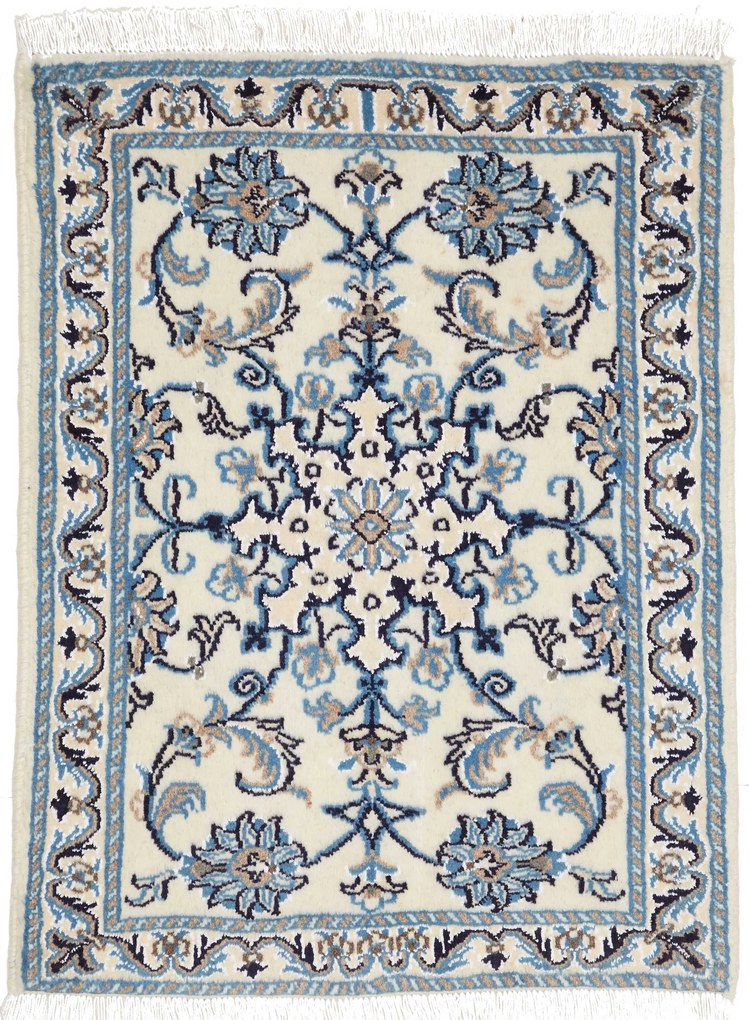 Nain Tappeto persiano 60 x 90 Beige (Iran) Annodato A Mano