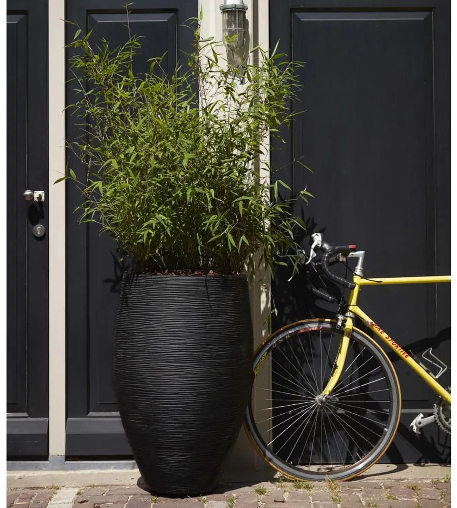 Vaso Nature Rib Elegant Deluxe 45x72 Cm Nero /