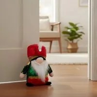 Gnomo Natale fermaporta 26 cm rosso verde