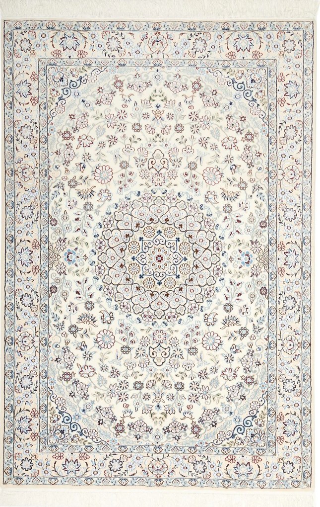 Nain Tappeto 200x140 Beige (Iran) Annodato A Mano