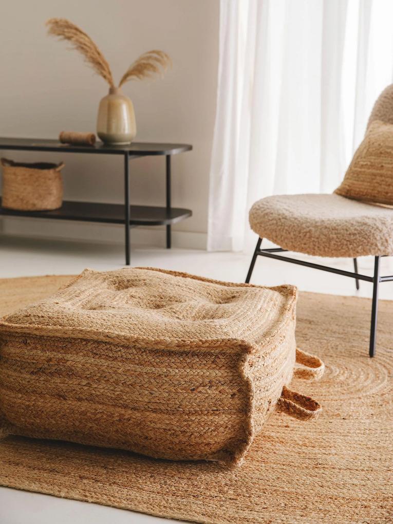 benuta Pure Cuscino da pavimento Jutta Marroncino 55x55x20 cm - Tappeto design moderno soggiorno