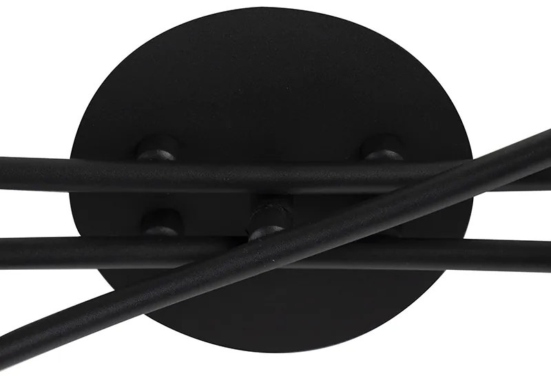 Plafoniera moderna nera 6 luci - Lofty