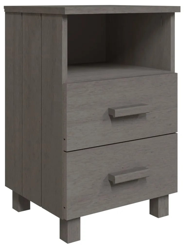 Comodini hamar 2 pz grigio chiaro 40x35x62 cm legno di pino