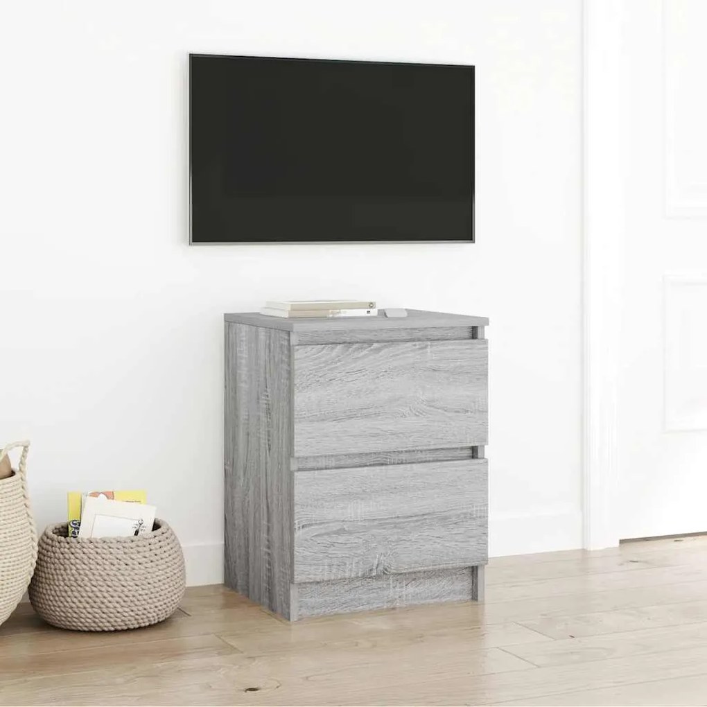 Mobile Tv Grigio Sonoma 40x35x54 Cm İn Legno Multistrato /