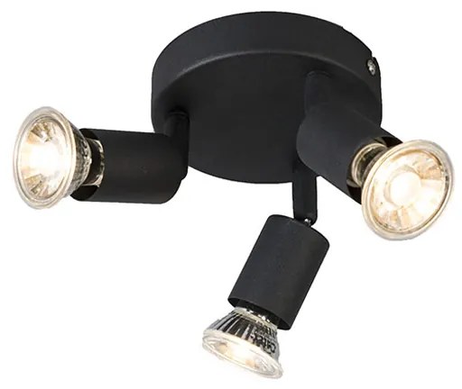 Faretto Industriale Nero Rotondo Orientabile a 3 luci - Jeany