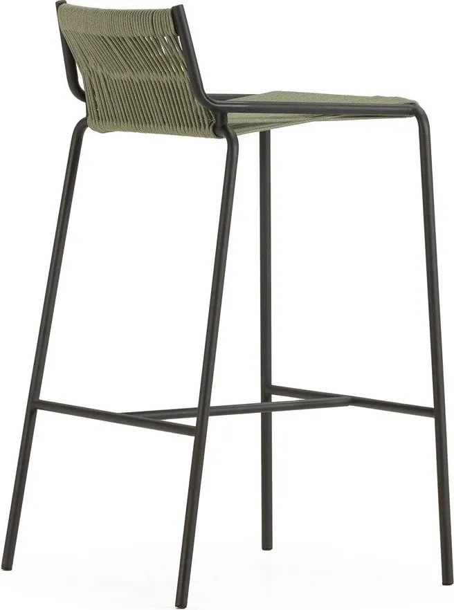 Sgabello da bar verde in metallo (altezza della seduta 65 cm) Emily – Marckeric