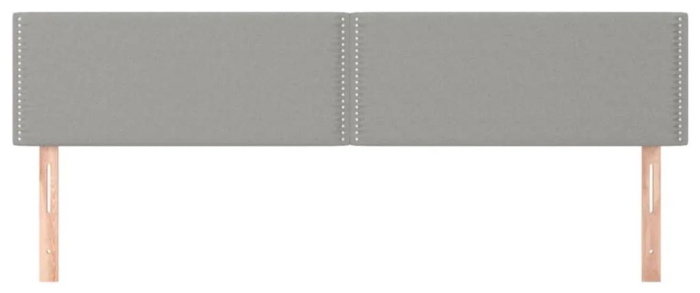 Testiere 2 pz grigio chiaro 100x5x78/88 cm in tessuto
