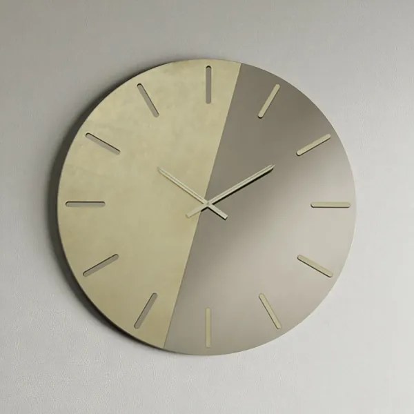 Orologio da parete MACK rotondo D80 cm bicolore Bronzo e Oro