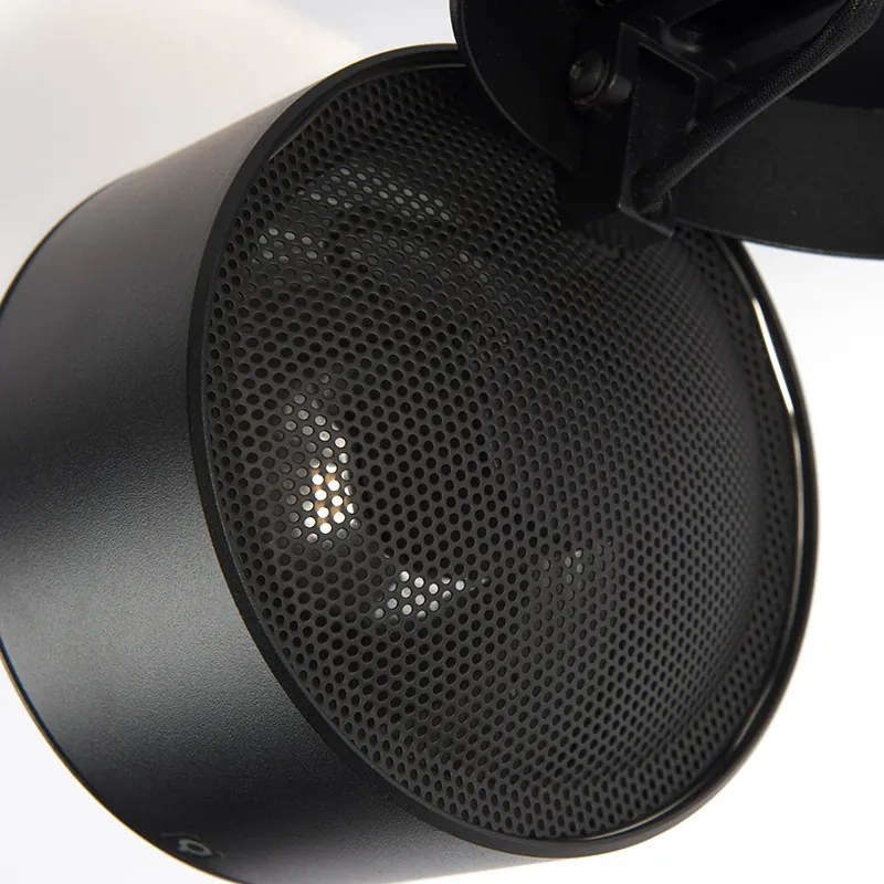 Set di 2 faretti moderni neri rotondi orientabili - Go Nine