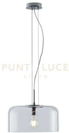 Lampadario a sospensione gibus trasparente 1 luce attacco e27 35x35...