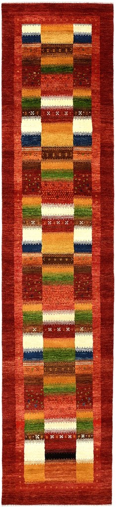 Loribaft Tappeto 80 x 390 (Indian) Annodato A Mano